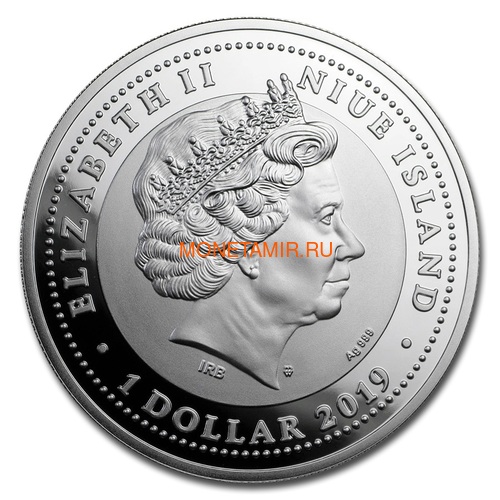 Ниуэ 1 доллар 2019 Суэцкий Канал 150 лет Корабль (Niue 1$ 2019 150th Anniversary of The Suez Canal Proof Silver Coin).Арт.65 (фото, вид 1)