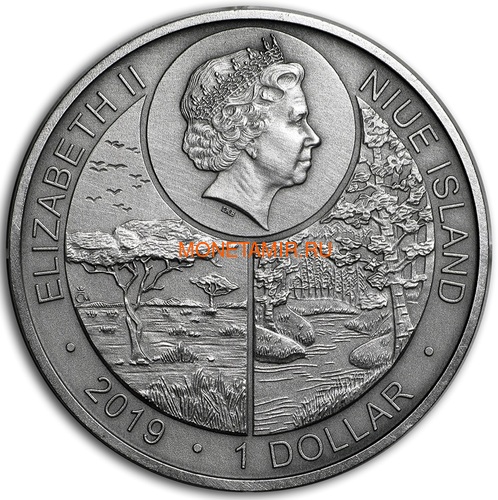  1  2019    (Niue 1$ 2019 Frog Animal Champions 1 oz Silver Coin) ..67 (,  2)