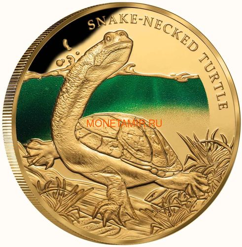  100  2020     (Niue 100$ 2020 Remarkable Reptile Snake Neck Turtle 1Oz Gold Proof)..65 (,  1)