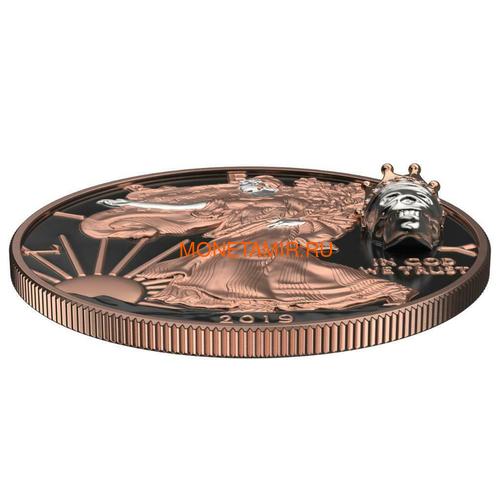    1  2019    (2019 USA 1$ Liberty King's Skull 1oz Silver Coin)..65 (,  2)