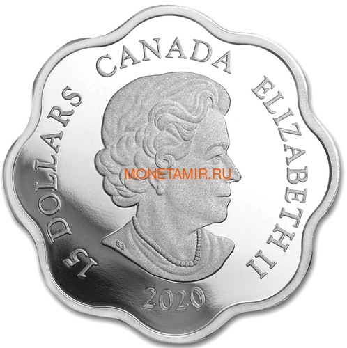 Канада 15 долларов 2020 Год Крысы Лунный Календарь серия Лотос (Canada 15$ 2020 Year of the Rat Lunar Lotus Silver Coin Proof).Арт.000450657572/65 (фото, вид 2)
