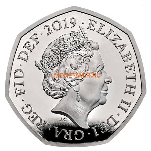  50  2019    (UK 50 pence 2019 Sherlock Holmes Silver Proof Piedfort Coin)..000648557624/65 (,  2)