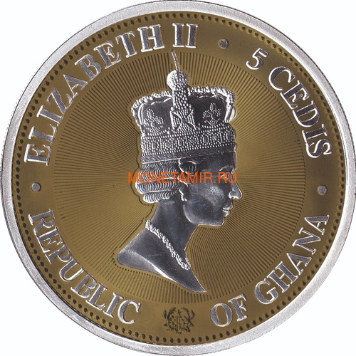  5  2019   III   (Ghana 2019 5 cedis Treasures of the Universe III Coin 1oz Silver)..65 (,  1)