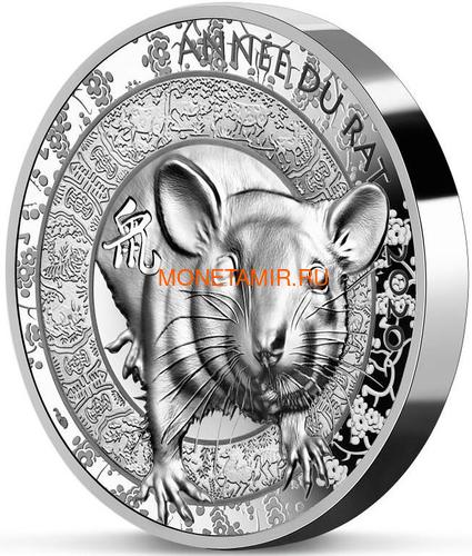 Франция 20 евро 2020 Год Крысы Лунный Календарь (France 20E 2020 Year of the Rat Lunar High Relief Silver Coin).Арт.65 (фото, вид 1)
