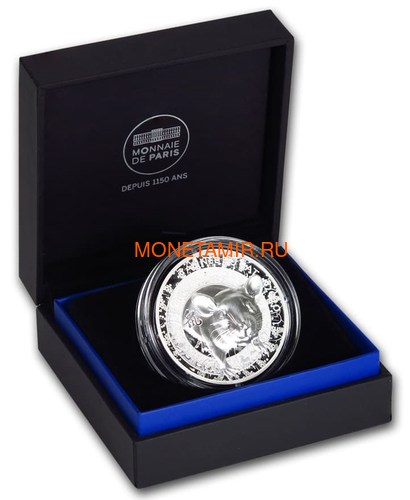 Франция 20 евро 2020 Год Крысы Лунный Календарь (France 20E 2020 Year of the Rat Lunar High Relief Silver Coin).Арт.65 (фото, вид 4)