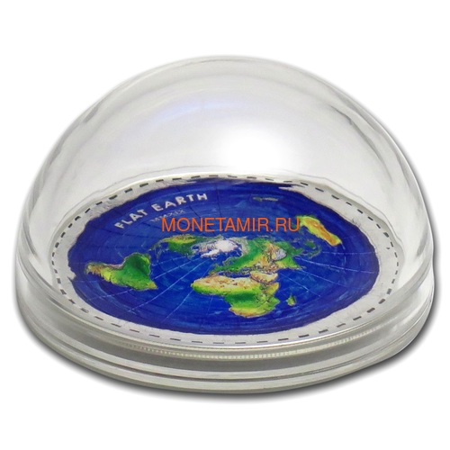 Палау 10 долларов 2019 Плоская Земля серия Великие Заговоры (Palau 10$ 2019 Flat Earth Great Conspiracies 2oz Silver Coin).Арт.001742757841/65 (фото, вид 3)