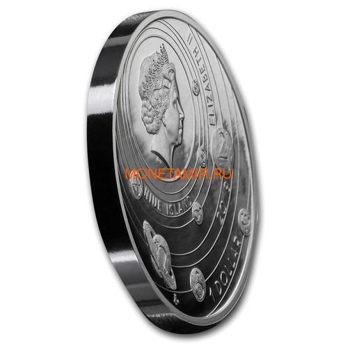  1  2019    (Niue 1$ 2019 Solar System Moon 1Oz Silver Coin)..CZ/67 (,  1)