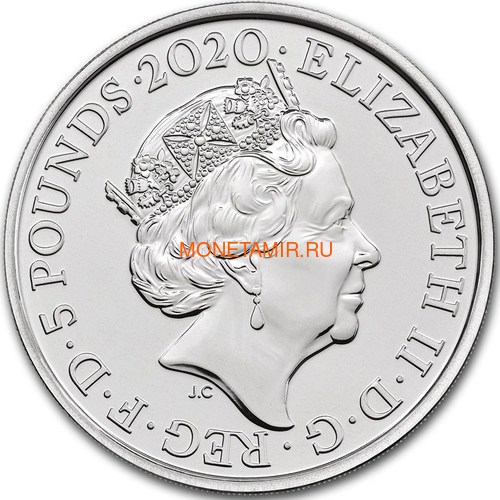 Великобритания 5 фунтов 2020 Куин Легенды Музыки (GB 5&#163; 2020 Queen Music Legends Brilliant Uncirculated Coin) Блистер.Арт.65 (фото, вид 2)