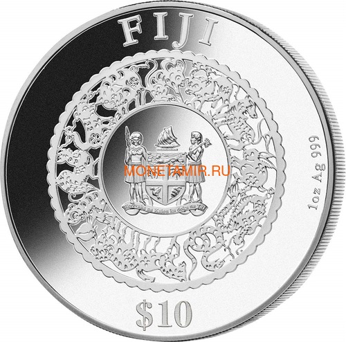  10  2021      (Fiji 10$ 2021 Lunar Ox Pearl 1 Oz Silver Coin)..65 (,  1)
