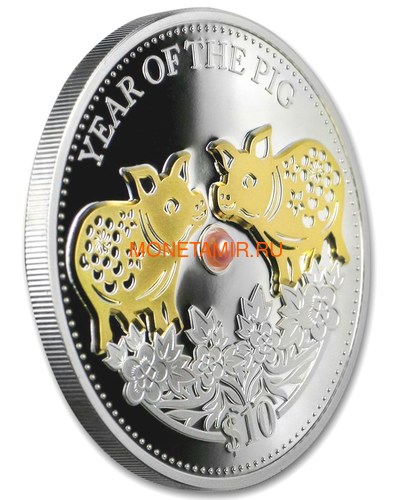  10  2019      (Fiji 10$ 2019 Lunar Pig Pearl)..60 (,  1)