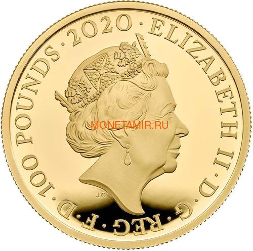 Великобритания 100 фунтов 2020 Куин Легенды Музыки (GB 100&#163; 2020 Queen Music Legends Gold Proof Coin).Арт.92E (фото, вид 1)