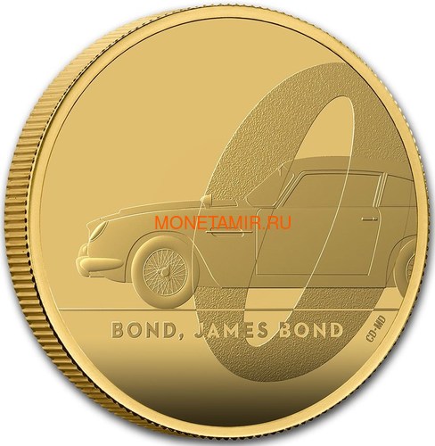 Великобритания 100 фунтов 2020 Джеймс Бонд (GB 100&#163; 2020 James Bond 1oz Gold Proof Coin).Арт.65 (фото, вид 1)