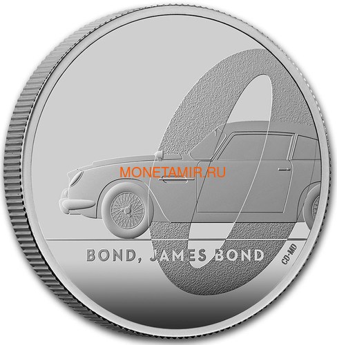 Великобритания 2 фунта 2020 Джеймс Бонд (GB 2&#163; 2020 James Bond 1oz Silver Proof Coin).Арт.65 (фото, вид 1)