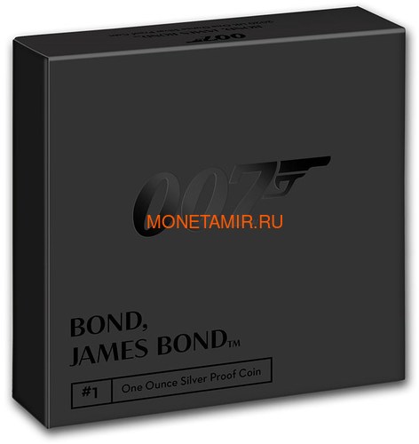 Великобритания 2 фунта 2020 Джеймс Бонд (GB 2&#163; 2020 James Bond 1oz Silver Proof Coin).Арт.65 (фото, вид 4)