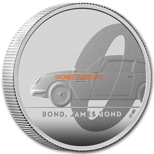 Великобритания 5 фунтов 2020 Джеймс Бонд (GB 5&#163; 2020 James Bond 2oz Silver Proof Coin).Арт.65 (фото, вид 1)