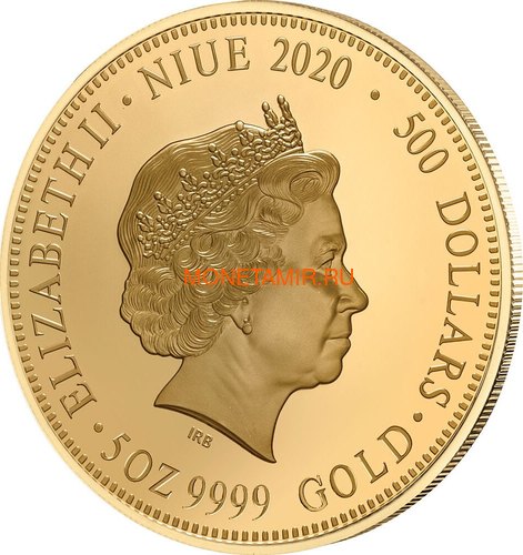 Ниуэ 500 долларов 2020 Красноспинный Паук (Niue 2020 $500 Red-Back Spider Coloured 150th Anniversary 5oz Gold Proof Coin).Арт.90 (фото, вид 1)