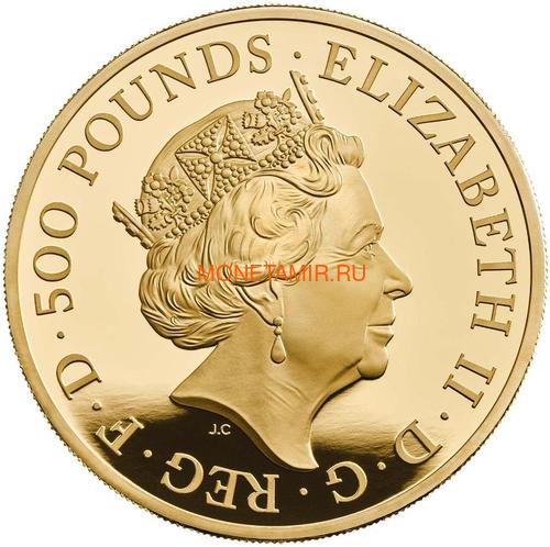 Великобритания 500 фунтов 2020 Британия (GB 500&#163; 2020 Britannia 5oz Gold Proof Coin).Арт.90 (фото, вид 1)