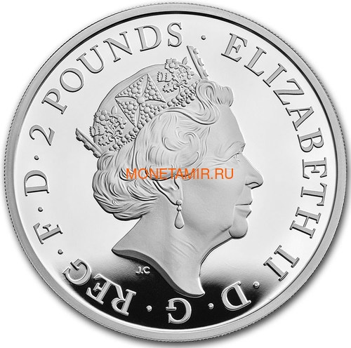  2  2021       (GB 2&#163; 2021 Queen's Beast White Greyhound of Richmond 1oz Silver Proof Coin)..90 (,  2)