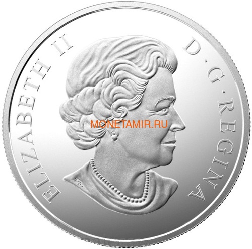 Канада 200 долларов 2015 Прибрежные Воды серия Пейзажи Севера (Canada 200$ 2015 Coastal Waters of Canada 2oz Silver Coin).Арт.001115251074/60 (фото, вид 1)