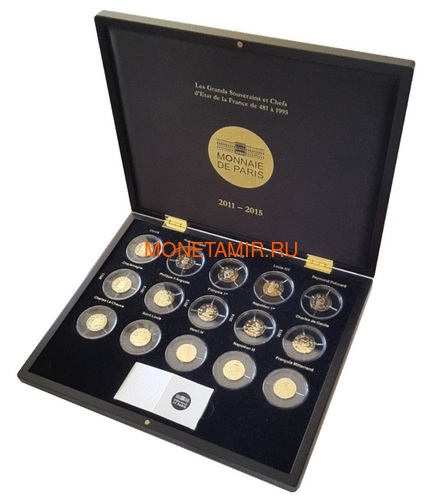  50  2011-2015     15   ( France 50 Euro 2011-2015 From Clovis to the Republic 15 Coins Set Gold )..92 (,  5)