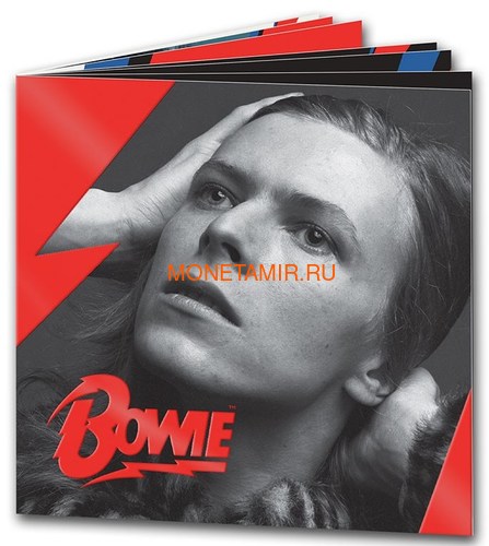 Великобритания 1 фунт 2020 Дэвид Боуи Легенды Музыки ( GB 1&#163; 2020 David Bowie Music Legends Half oz Silver Proof Coin ).Арт.92E (фото, вид 3)