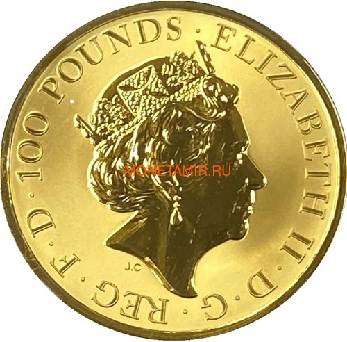 Великобритания 100 фунтов 2020 Мэйфлауэр Корабль Слаб ( GB 100&#163; 2020 Mayflower 1oz Gold Proof Coin NGC PR70 UC ).Арт.92E (фото, вид 3)