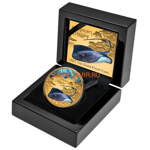  100  2021     ( Niue 2021 $100 Stingray Deadly and Dangerous 1oz Gold Proof Coin ).92 (,  2)