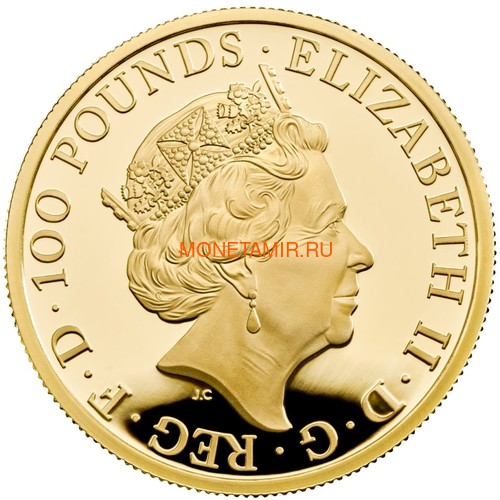  100  2021   III    (GB 100&#163; 2021 Queen's Beast Griffin of Edward III 1oz Gold Proof Coin)..90 (,  2)