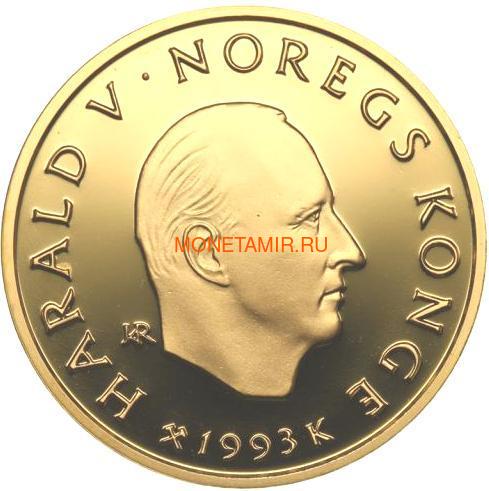  1500  1993       (Norway 1500Kr 1993 Skier Winter Olympics in Lillehammer Gold Coin)..18712K0,7G/E92 (,  1)