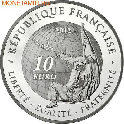 Франция 10 евро 2012. Дзюдо-Олимпийские игры (фото, вид 1)