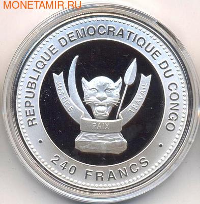 Демократическая Республика Конго 3х240 франков 2012. Набор монет: «Лунный календарь» Драконы Лу, Фу, Шу (фото, вид 1)