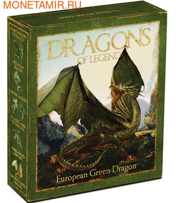 Тувалу 1 доллар 2013.Европейский зелёный дракон - Драконы из легенд.Арт.000326943248/60 (фото, вид 2)