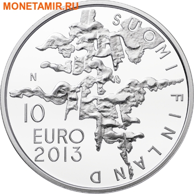 Финляндия 10 евро 2013.&quot;Ээро Ярнефельт. 150 лет со дня рождения.&quot;Арт.000224245776 (фото, вид 1)