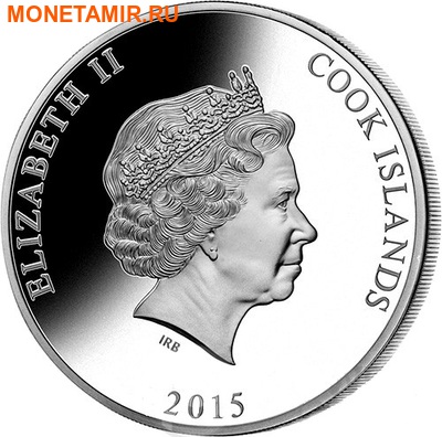 Острова Кука 25 долларов 2015 Пароход Миссисипи Перламутр (Cook Isl 25$ 2015 Mississippi Steamboat Mother of Pearl 5Oz Silver Coin Proof).Арт.001891250055 (фото, вид 1)