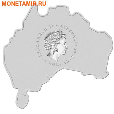 Австралия 1 доллар 2014.Морской крокодил серия Карта Австралии.Арт.000461149262 (фото, вид 1)