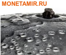 Ниуэ 1 доллар 2015.Метеорит Лунный.Солнечная система - Луна. (фото, вид 2)