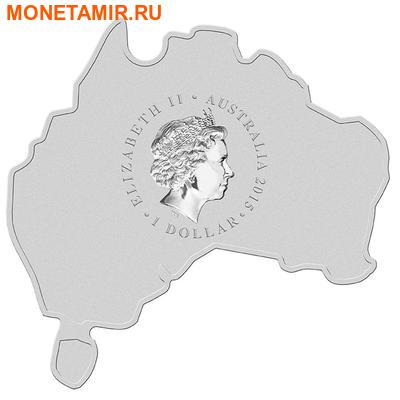 Австралия 1 доллар 2015.Паук красноспинный серия Карта Австралии.Арт.60 (фото, вид 1)