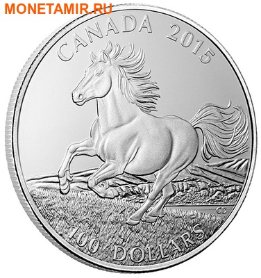 Канада 100 долларов 2015.Канадская лошадь.Арт.000598950391/60 (фото, вид 1)