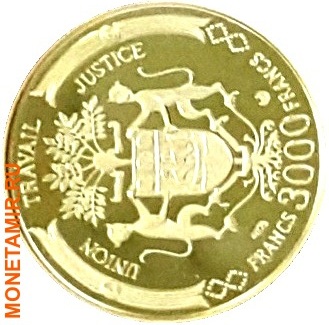  20000 10000 5000 3000 1000  1969  11      5  (Gabon 20000 10000 5000 3000 1000 Francs Apollo 11 Space Gold 5 Coin Set). . 6-10/60 (,  4)