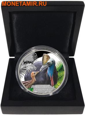 Тувалу 1 доллар 2016 Птица Южный Казуар серия Исчезающие виды.Арт.60 (фото, вид 2)