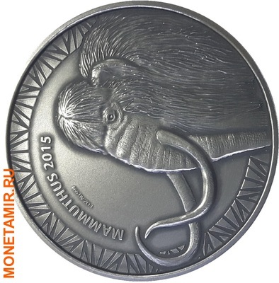 Буркина Фасо 2х1000 франков + медаль 2015.Мамонт – Детенышь мамонта (эффект реальных глаз).Арт.60 (фото, вид 4)