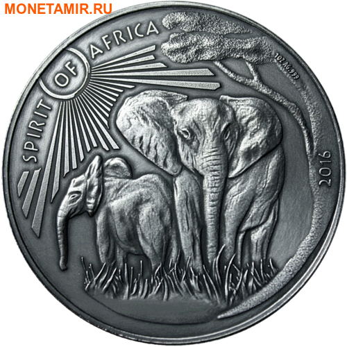 Буркина Фасо 5х1000 франков 2016.Африканские Слоны – Дух Африки (Набор).Арт.60 (фото, вид 4)