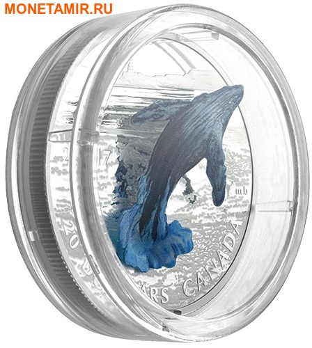 Канада 20 долларов 2017 Кит 3D Маяк (Canada 20C$ 2017 Whale 3D Lighthouse).Арт.000516254468/60 (фото, вид 2)