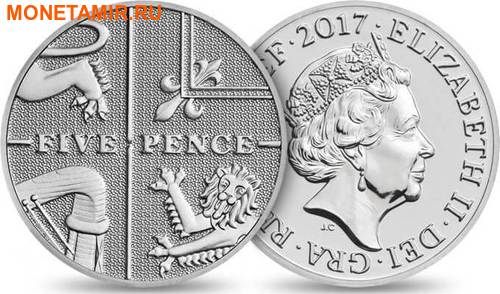 Великобритания Полный Годовой Набор 2017 (The 2017 UK Brilliant Uncirculated Annual Coin Set).Арт.60 (фото, вид 11)