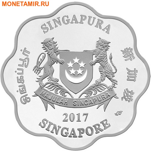 Сингапур 12 долларов 2017.Год Петуха – Лунный календарь (Набор из трех монет).Арт.60 (фото, вид 2)