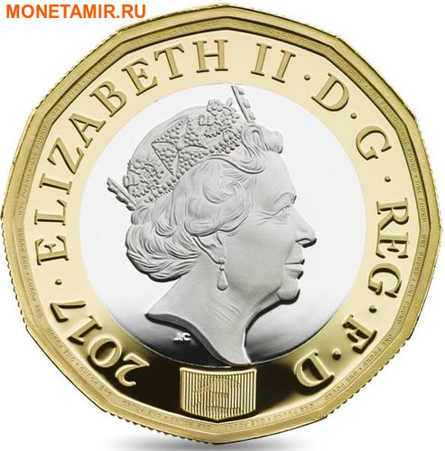 Великобритания 1 фунт 2017 Новый фунт Символы Королевства.Арт.000435353973/60 (фото, вид 2)