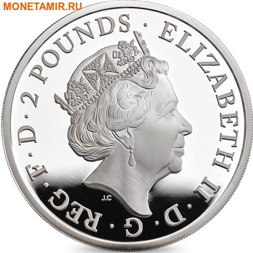 Великобритания 2 фунта 2017 Лев серия Звери Королевы (GB 2&#163; 2017 Queen's Beast The Lion of England).Арт.60 (фото, вид 2)
