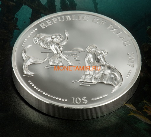  10  2017          (Palau 10$ 2017 Dolphin Sea Horse Marine Life Protection Silver Coin Set Piedfort)..60 (,  4)