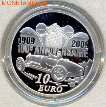 Эторе Бугатти. Франция 10 евро 2009. (фото, вид 1)