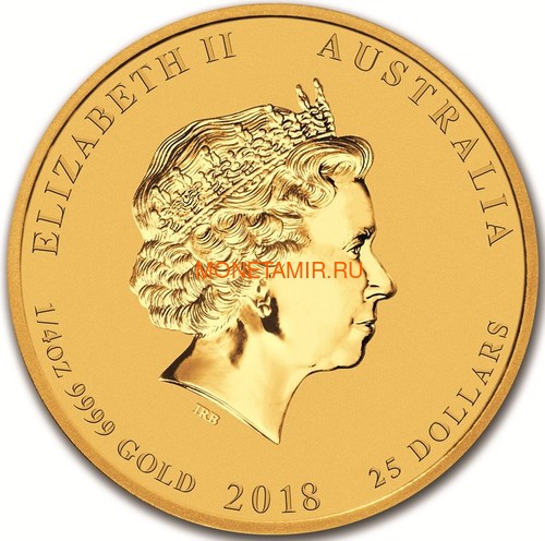  25  2018      (Australia 25$ 2018 1/4 oz Gold Lunar Dog)..60 (,  1)